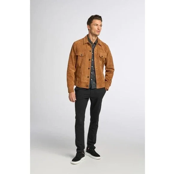 GOOD MAN BRAND Long Sleeve Button Up Shirt Size Small Black / Orange Top NWOT - Picture 4 of 16